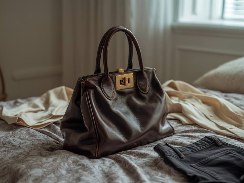 Öncesi - Dağınık arka planlı çanta fotoğrafı